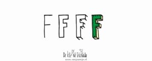 De Kleine Tekenaar uitleg letter F tekenen