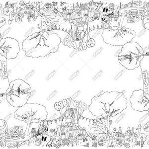 Teken-tafelkleed XXL kleurplaat babyshower