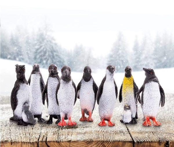 8 pinguïns op een rij