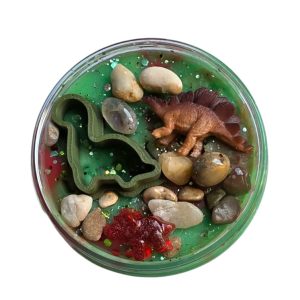 Natuurlijke speelklei dinosaurus met speelfiguren van SensoryFun