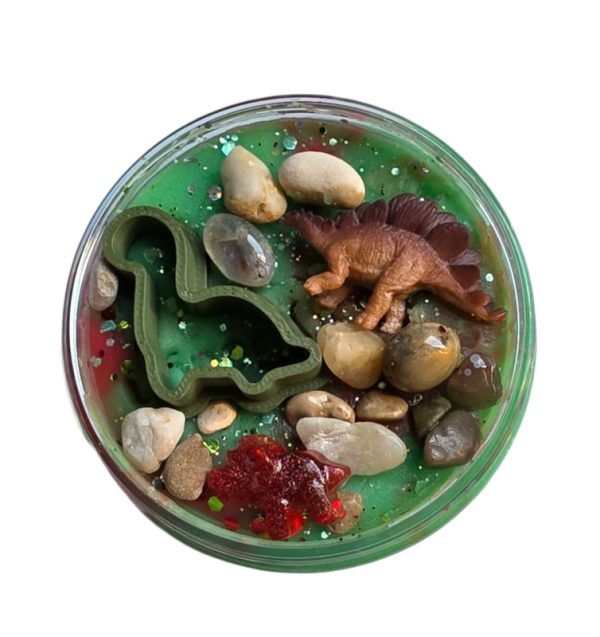 Natuurlijke speelklei dinosaurus met speelfiguren van SensoryFun