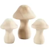 3 houten paddenstoelen