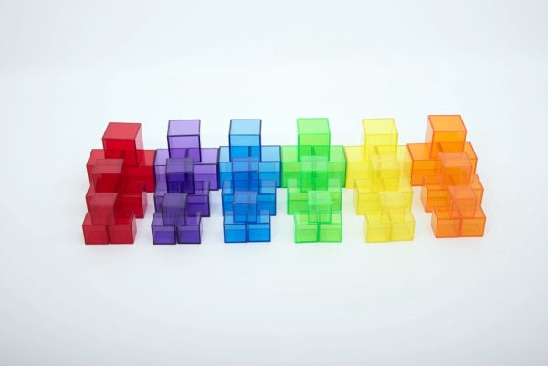 Doorzichtig gekleurde blokjes van TickiT