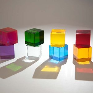 Doorzichtig gekleurde blokken van TickiT