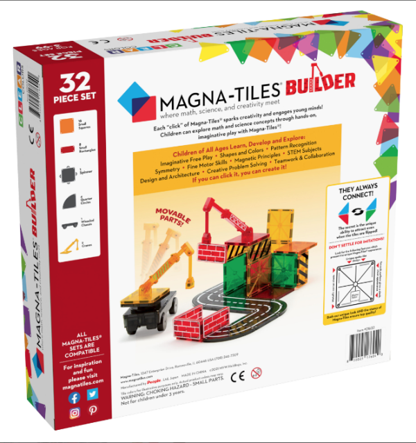 Magna-Tiles® Builder 32-delige set achterkant