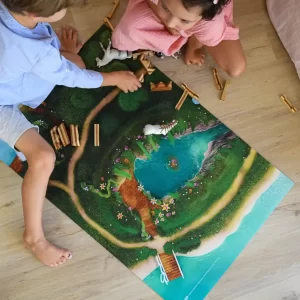 Kinderen met Speelkleed Fairy Lagoon van Carpeto