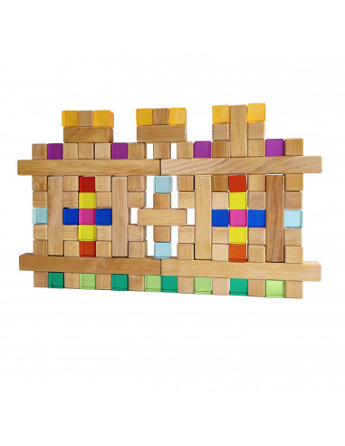 Bauspiel Lucent Cubes L met houten blokken