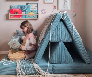 Funzy Speelbank Original koord lagune blauw