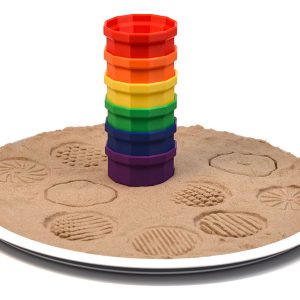 Regenboog Zeefjesset van X Creator in kinetisch zand