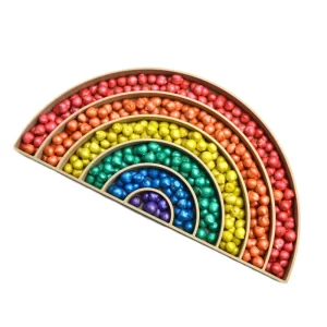 Kiddi Bio Vulvorm Regenboog gevuld met gekleurde kikkererwten
