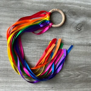 Handvlieger met linten - Regenboog