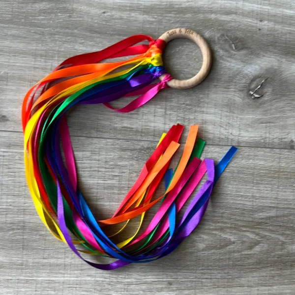 Handvlieger met linten - Regenboog