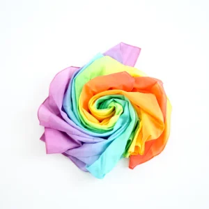 Laura's Play Cotton - Speeldoek pastel regenboog 120 x 120 cm