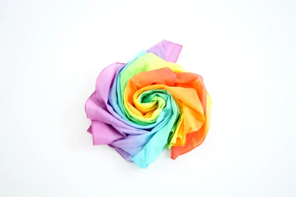 Laura's Play Cotton - Speeldoek pastel regenboog 120 x 120 cm