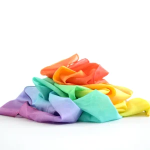 Laura's Play Cotton - Speeldoek pastel regenboog 120 x 120 cm