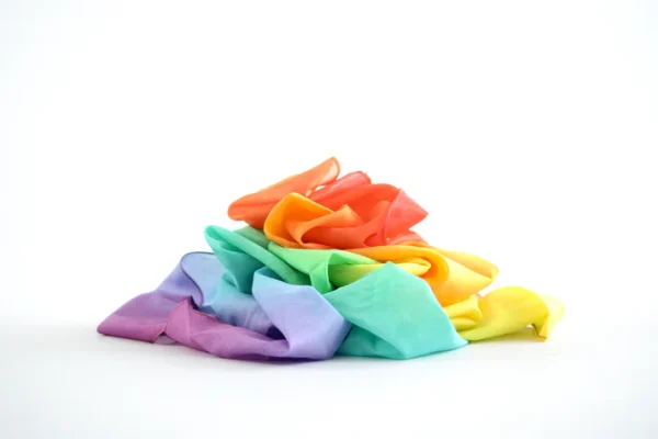 Laura's Play Cotton - Speeldoek pastel regenboog 120 x 120 cm