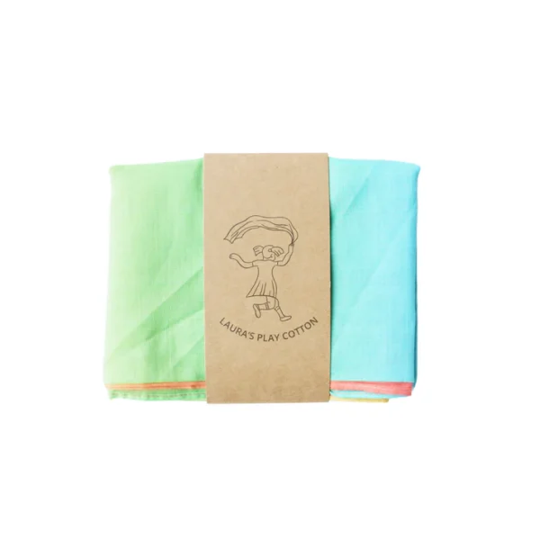 Laura's Play Cotton - Speeldoek pastel regenboog 90 x 90 cm