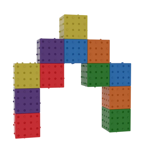 Smartek magnetische blokken - 12 stuks bouwwerk