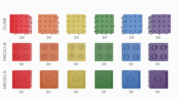 Smartek magnetische blokken - 24 stuks inhoud
