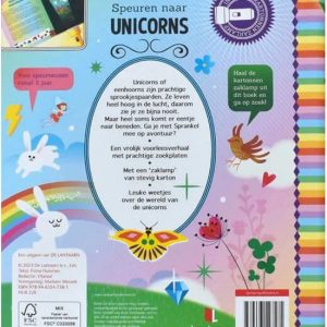 Zaklampboek - Speuren naar unicorns achterkant