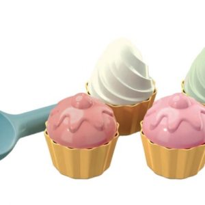 Zandset cupcake (9-delig) pastel