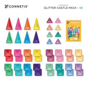 Connetix Glitter Castle Pack 6