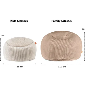 Funzy zitzak XXL met Funzy zitzak klein