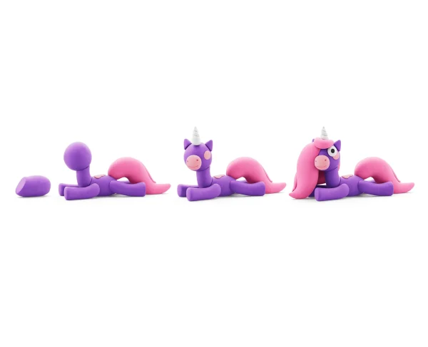 Hey Clay Unicorns - Rainbow Unicorn - Brighty stap voor stap