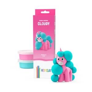 Hey Clay Unicorns - Rainbow Unicorn - Cloudy