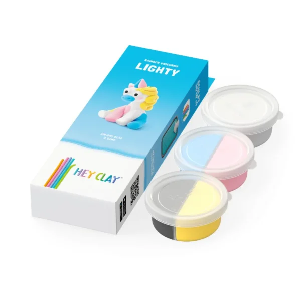 Hey Clay Unicorns - Rainbow Unicorn - Lighty inhoud