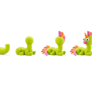 Hey Clay Unicorns - Rainbow Unicorn - Sparky stap voor stap