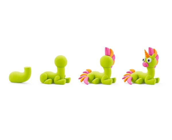 Hey Clay Unicorns - Rainbow Unicorn - Sparky stap voor stap