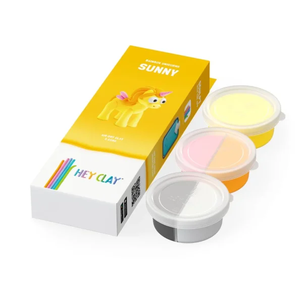 Hey Clay Unicorns - Rainbow Unicorn - Sunny inhoud