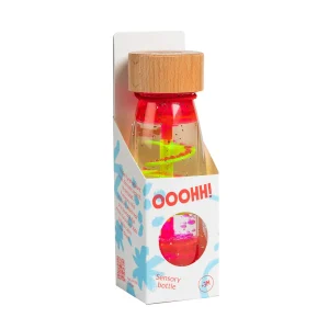 Petit Boum Sensorische fles Spiraal Roze in verpakking