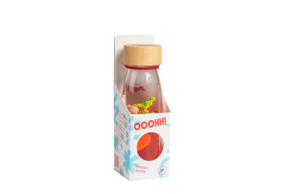 Petit Boum sensorische fles T-Rex verpakking