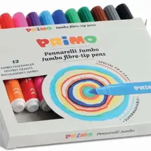 Primo - 12 Jumbo Viltstiften Uitwasbaar