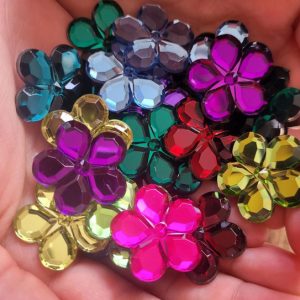 Bauspiel Glitterstenen Bloemen - 120 stuks