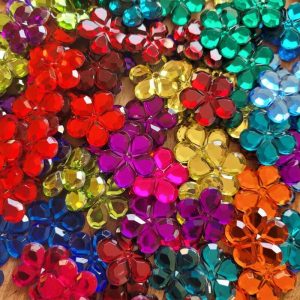 Bauspiel Glitterstenen Bloemen - 120 stuks