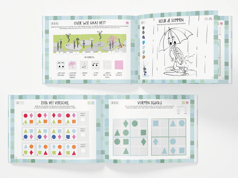 GrandPi Het vormen doeboek van Pi - ontdek vierkanten 4 GrandPi Het vormen doeboek van Pi - ontdek vierkanten inhoud