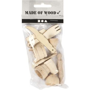 Houten Miniatuur Keukengerei in verpakking