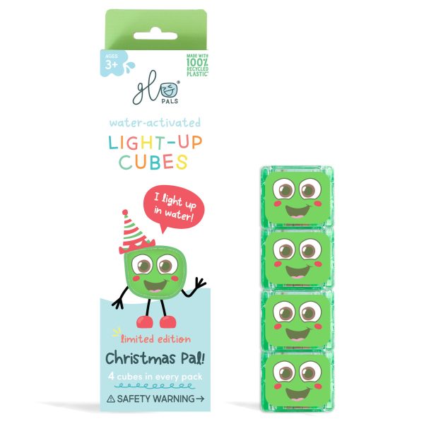 Glo Pals lichtgevende blokjes kerst - 4 stuks