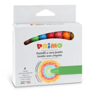 Primo - 8 Kleuren Jumbo Waskrijt