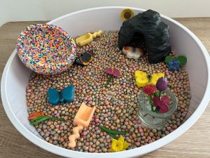 Sensorische speelbak lente