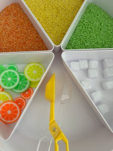 Sensorische speelbak limonade