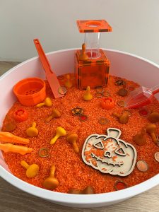 Sensorische speelbak pompoen