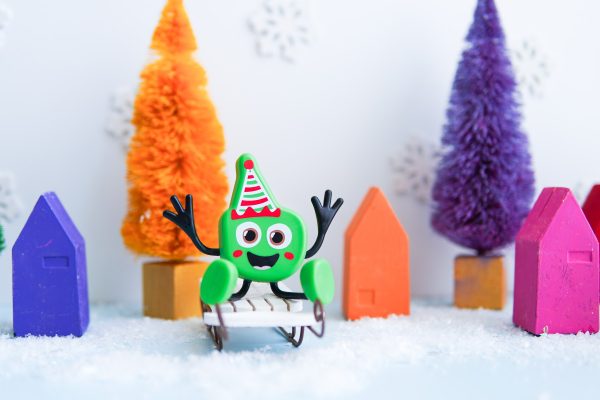 Glo Pals kerst speelvriendje inclusief 2 lichtgevende blokjes