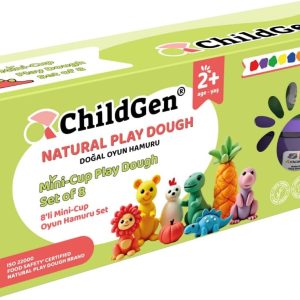 ChildGen – Natuurlijke Speelklei Mini Potjes (8 stuks)