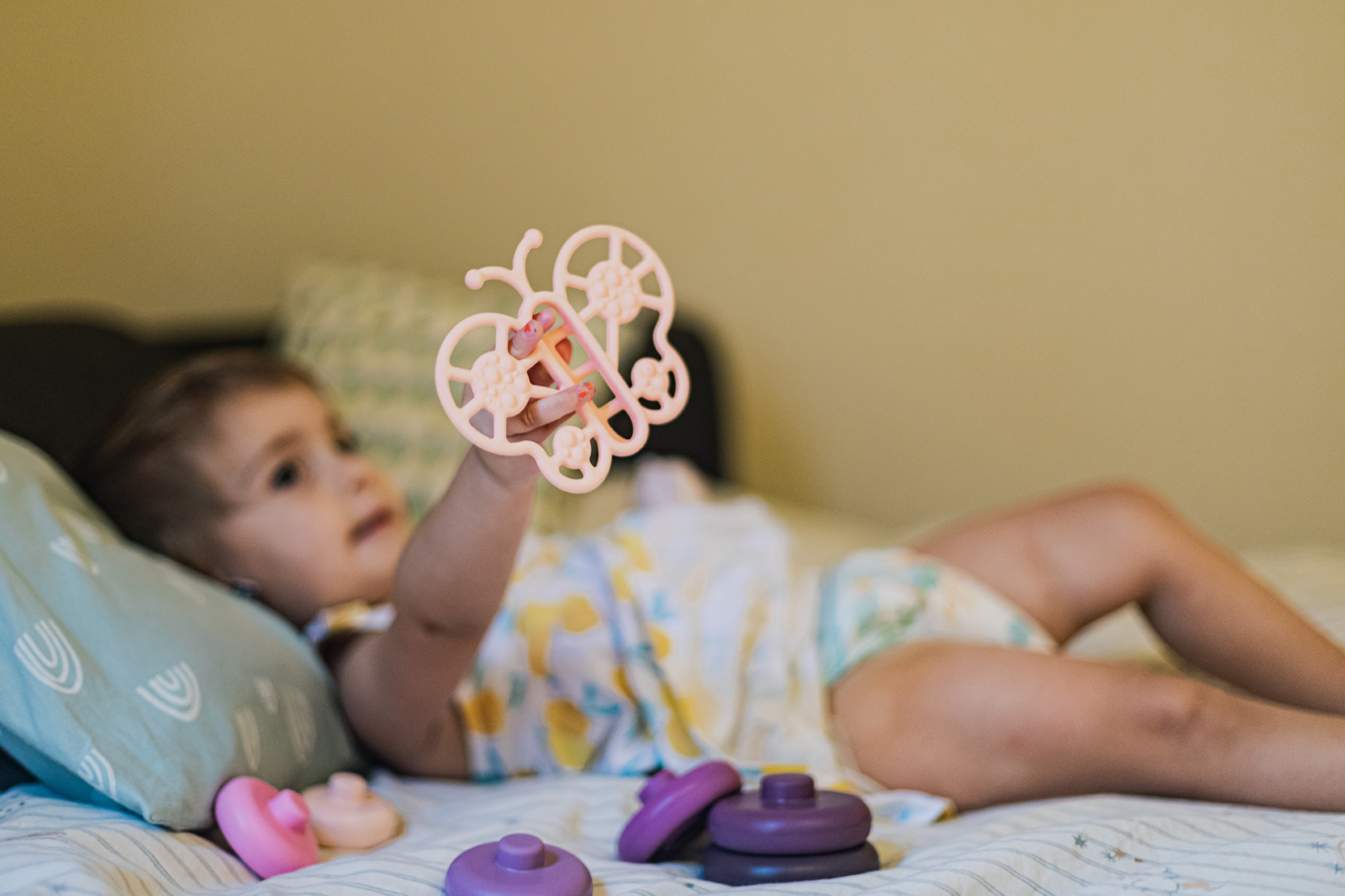 Little L - Bijtspeelgoed - Vlinder 5 Little L - Bijtspeelgoed - Vlinder roze