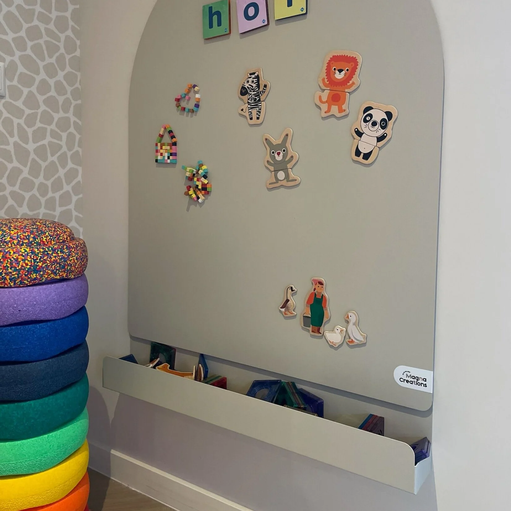 Magna Creations magneetbord opbergschap 2 Magna Creations magneetbord opbergschap mushroom