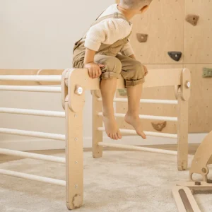 Multifunctioneel houten klimrek